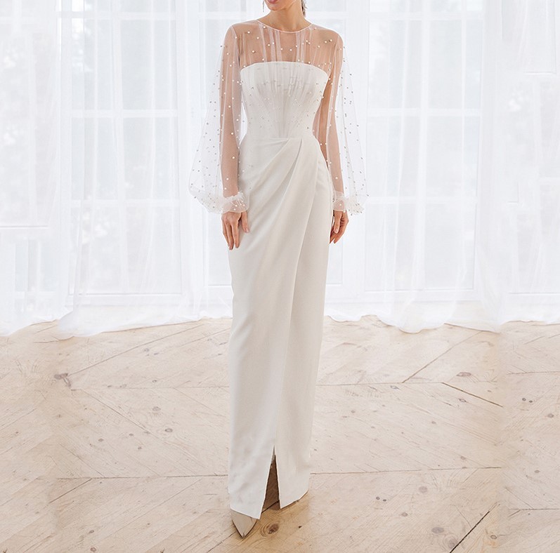 Sexy lace strapless dress