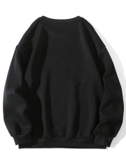 Round neck printed casual hoodie