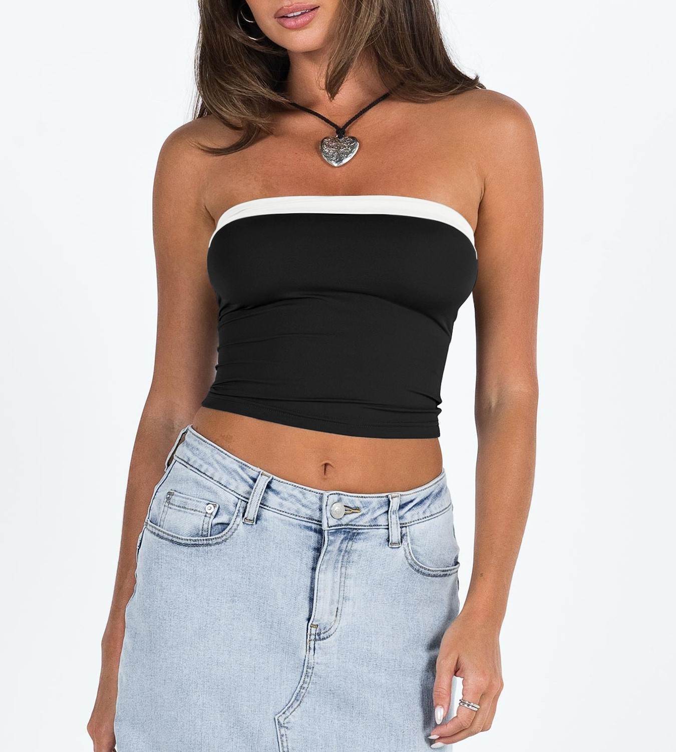 Slim fit bottom vest Y2K top