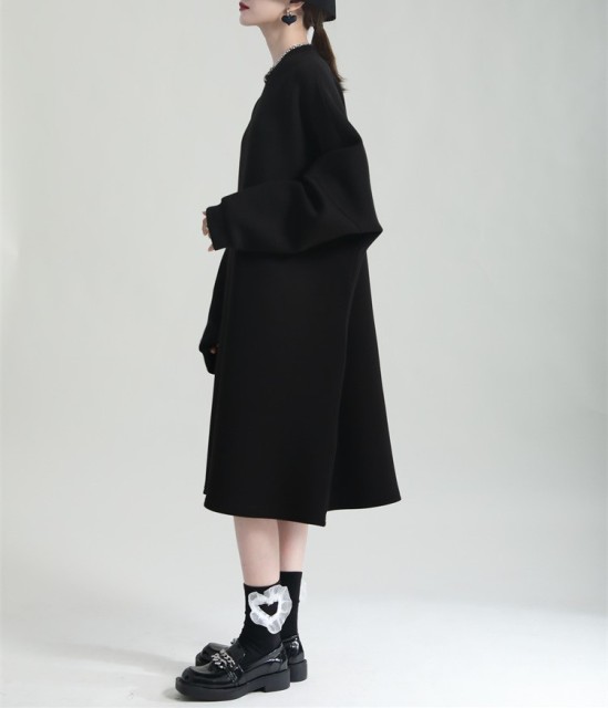 Loose fitting hoodie long sleeved skirt