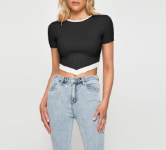 Knitted short sleeved T-shirt