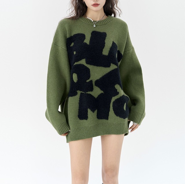 Lazy Knitted Sweater Female