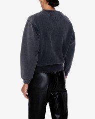 Printed black gray women's hoodie