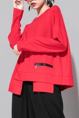 Dark black long sleeved women's top