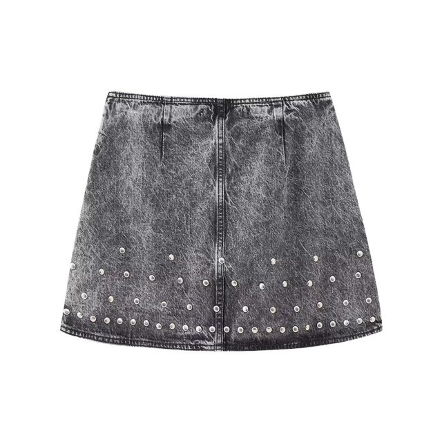 Old denim skirt for women