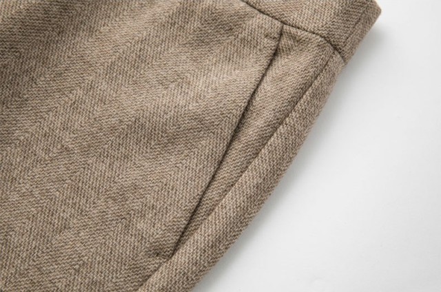 Straight leg woolen pants