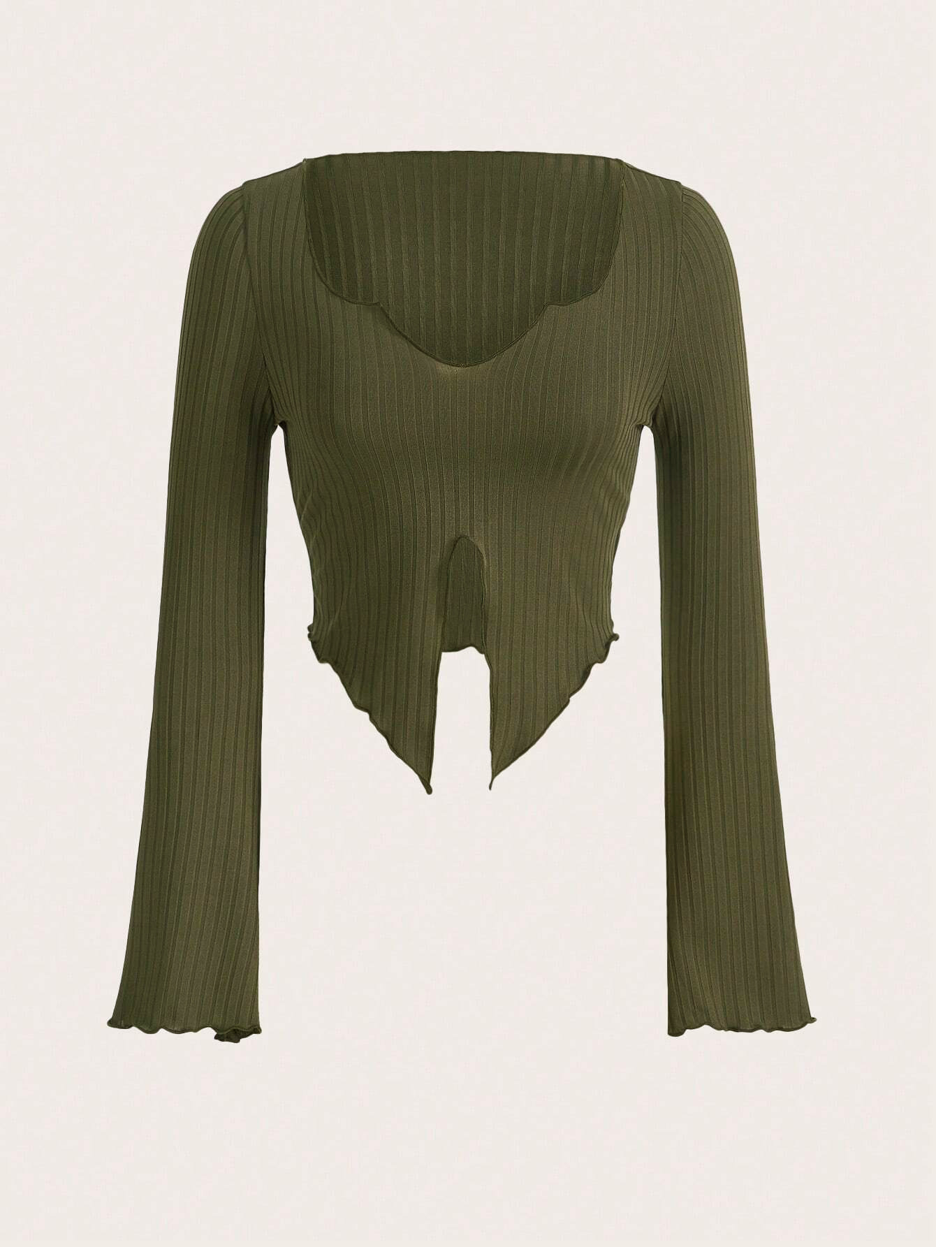 Trumpet sleeved long sleeved top