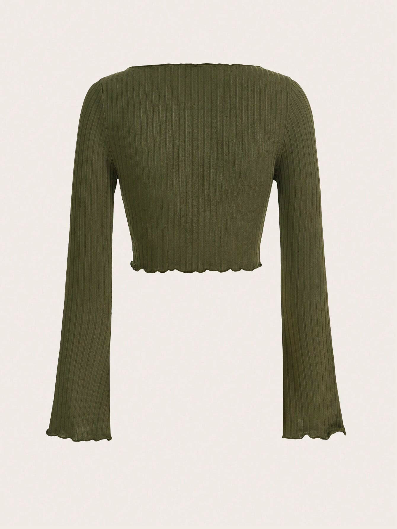 Trumpet sleeved long sleeved top