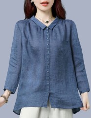 Long High end cotton and linen shirts