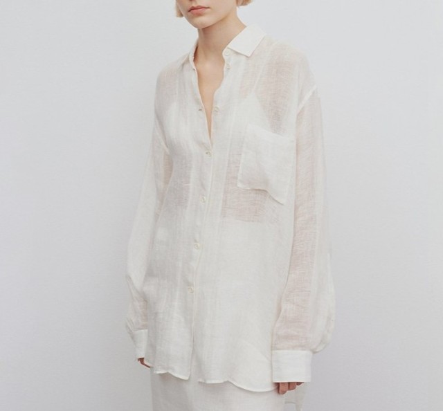 Linen long sleeved lightweight shirt