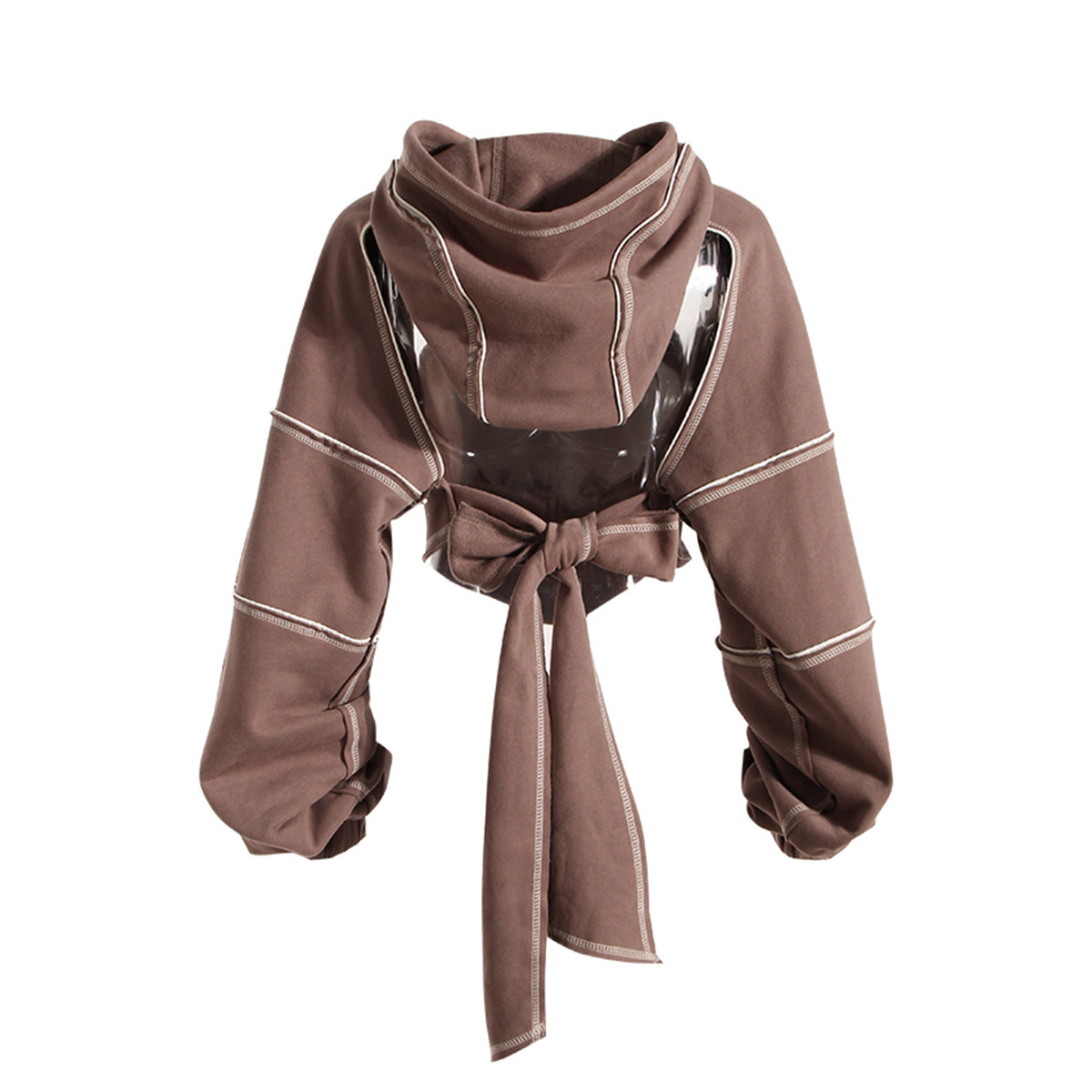 Short hooded hoodie for women