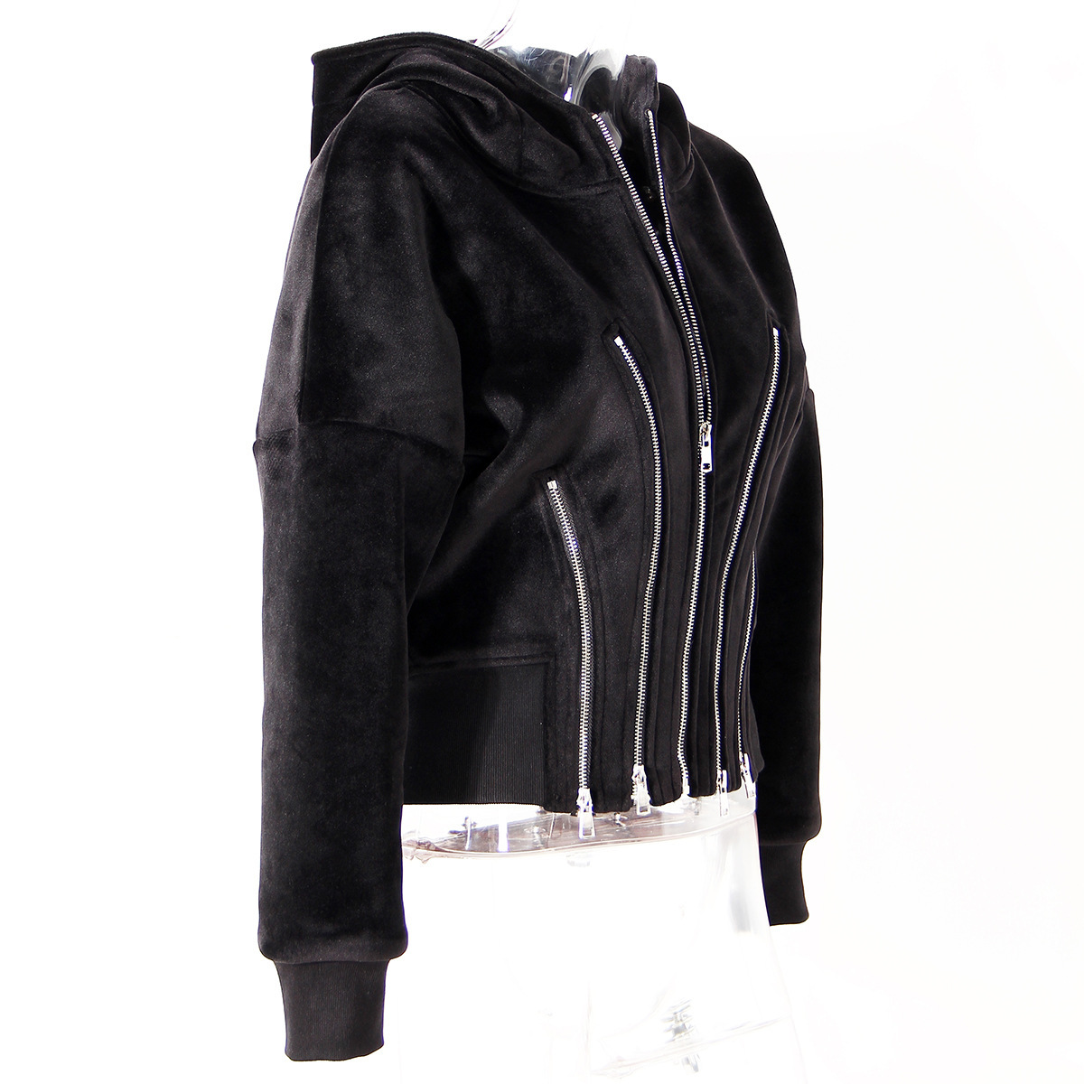 Golden velvet hoodie