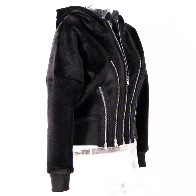 Golden velvet hoodie