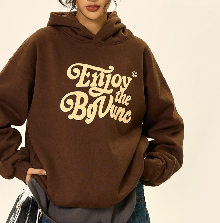 Retro plush couple hoodie