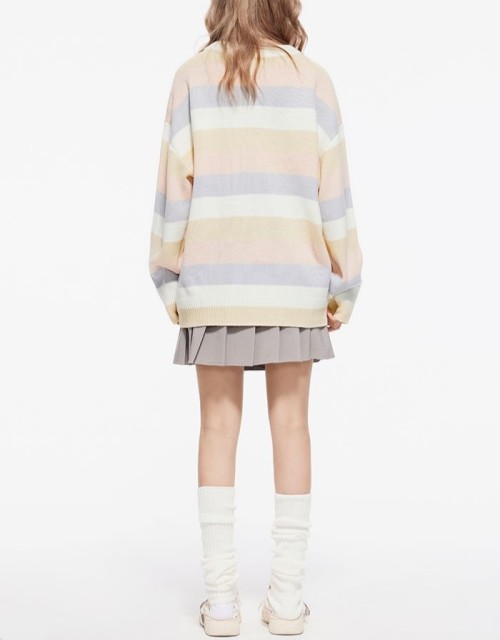 Cartoon autumn and winter couple knitted sweater