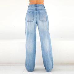 High waisted wide leg jeans