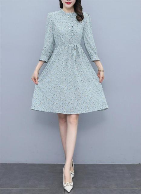 Flower printed women's dress