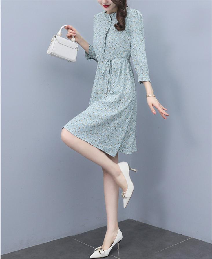 Flower printed women's dress