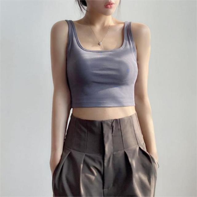 Wearing a camisole with a beautiful back top