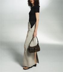 Open back elastic short sleeved top T-shirt for women