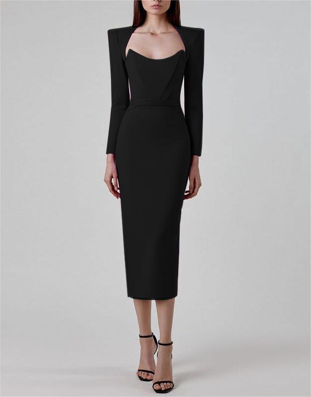 Fashionable and minimalist bandage dress