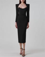 Fashionable and minimalist bandage dress