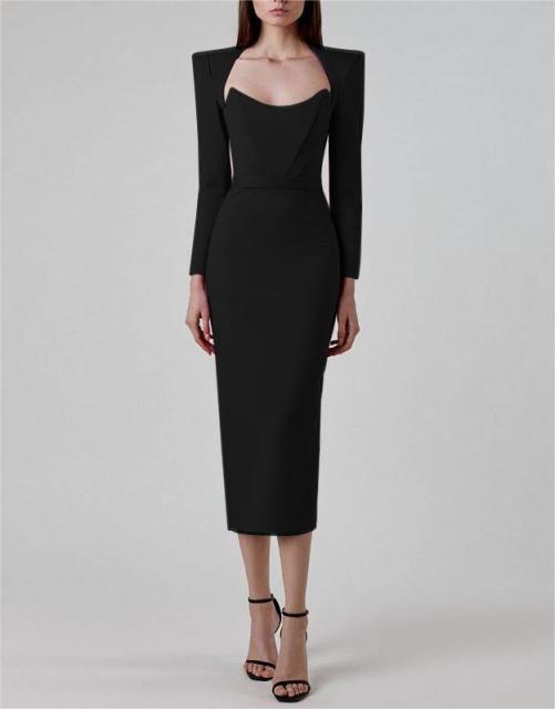 Fashionable and minimalist bandage dress
