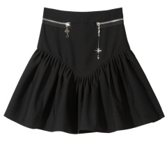 Zipper starry sky shorts skirt for women