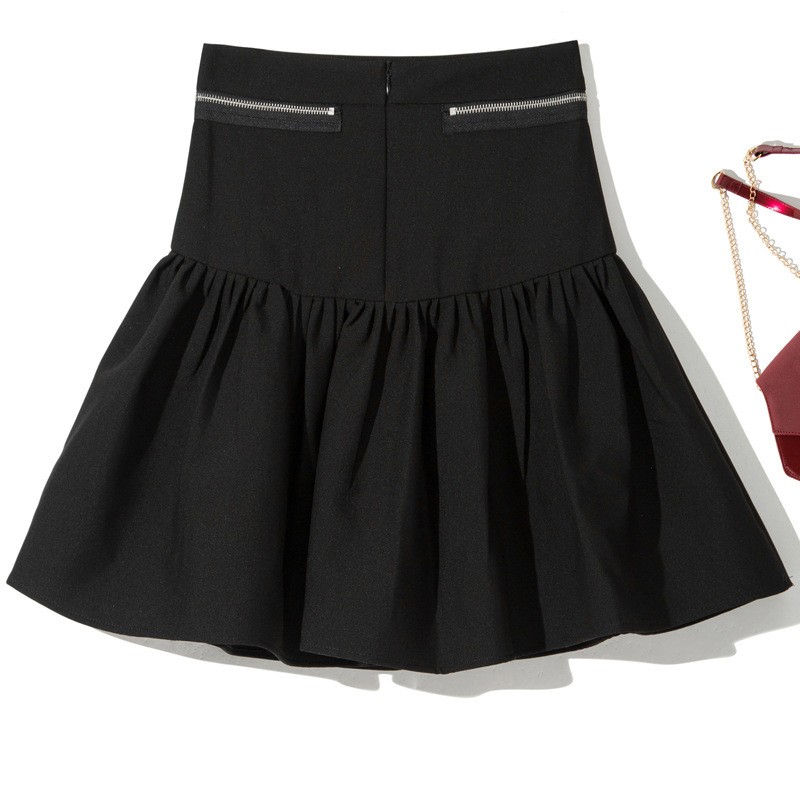 Zipper starry sky shorts skirt for women