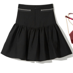 Zipper starry sky shorts skirt for women