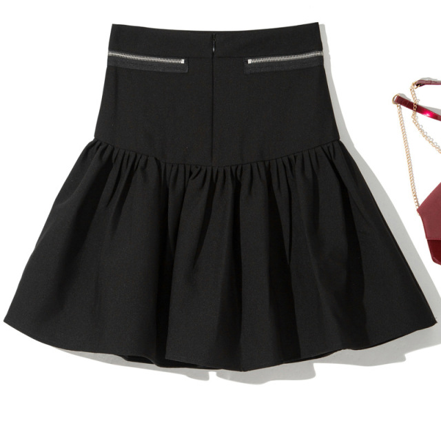 Zipper starry sky shorts skirt for women