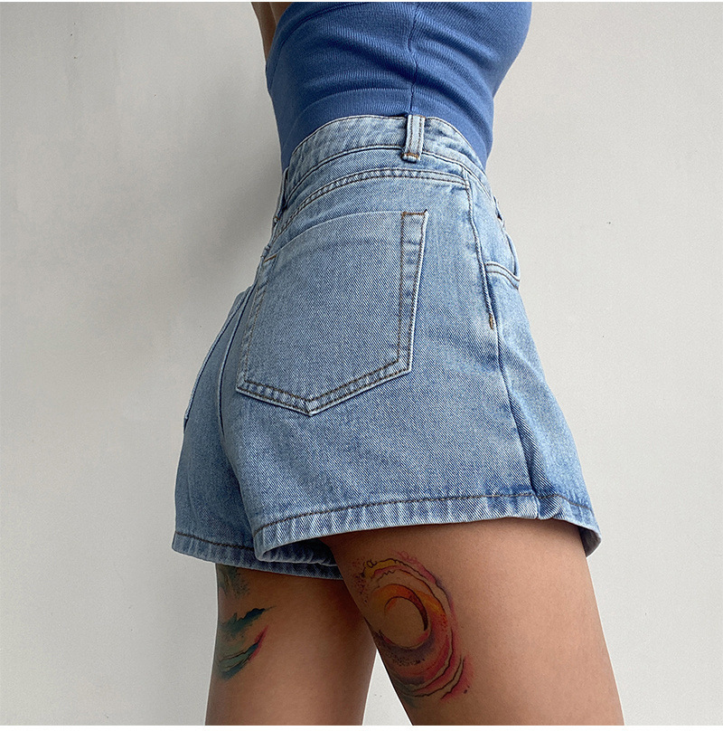 Light colored fake two-piece design spicy girl skirt pants