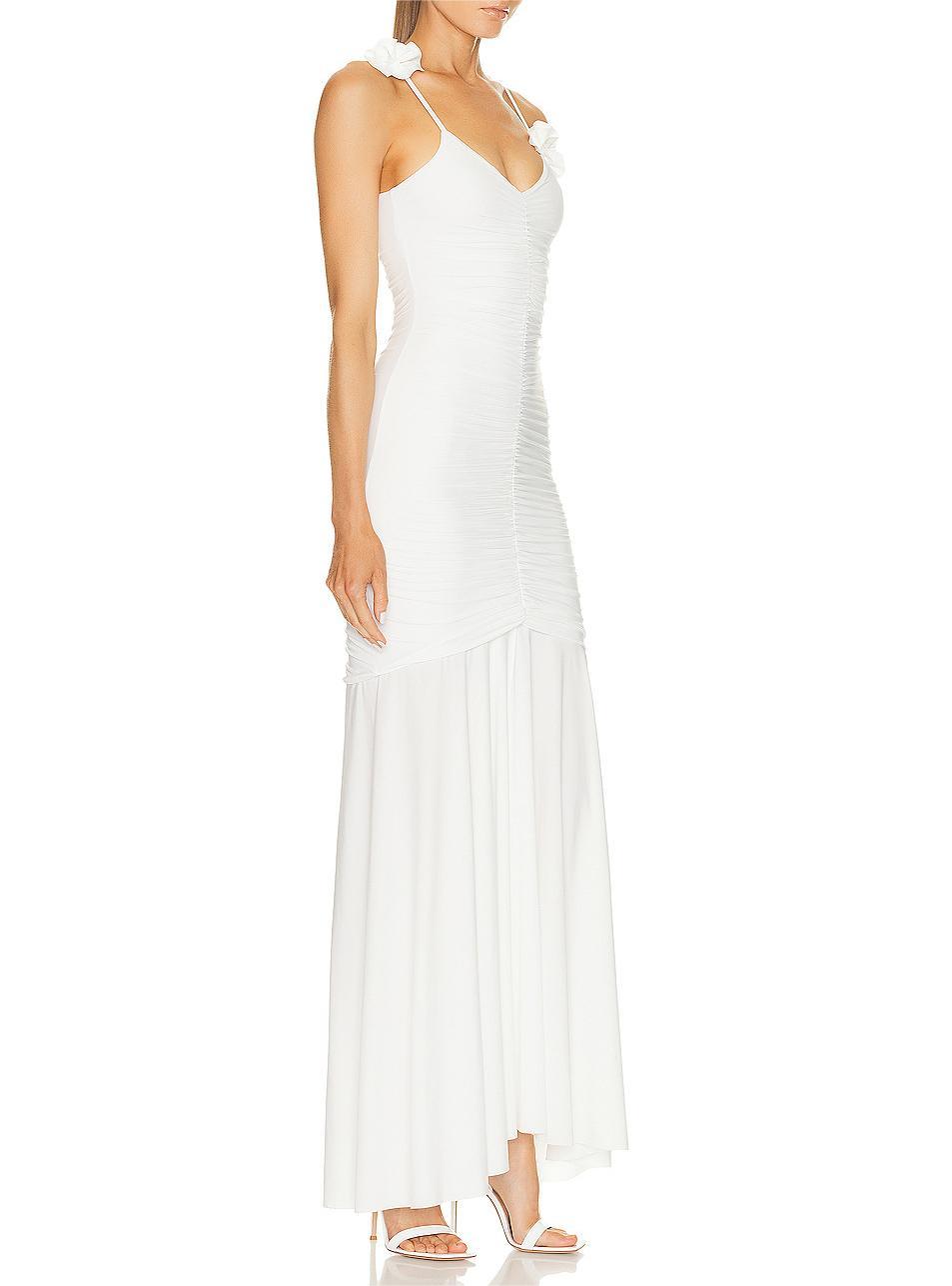 Suspender evening dress