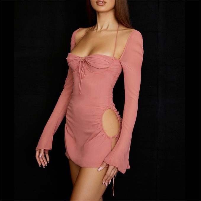 Wrap up chest and waist dress