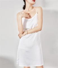 Simulated satin suspender nightgown
