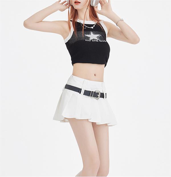 Spicy girl casual A-line pleated skirt