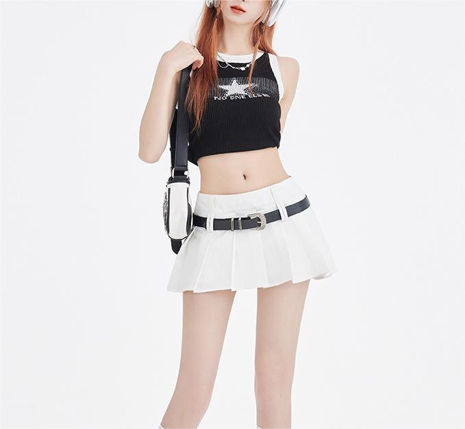 Spicy girl casual A-line pleated skirt