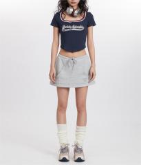 Square collar summer spicy girl top