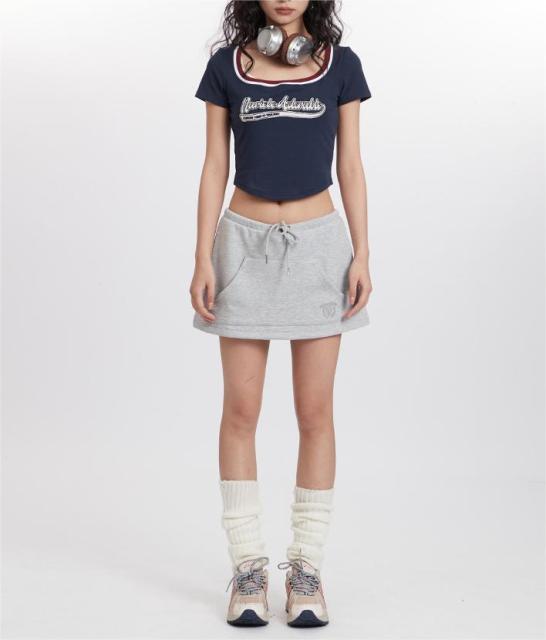 Square collar summer spicy girl top