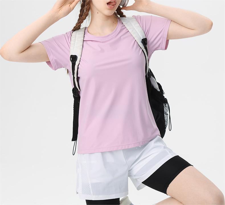 Cool Ice Silk Cotton T-shirt for Women