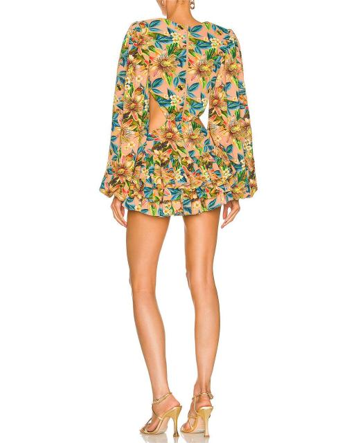 Fragmented Deep V Hollow Elegant Dress