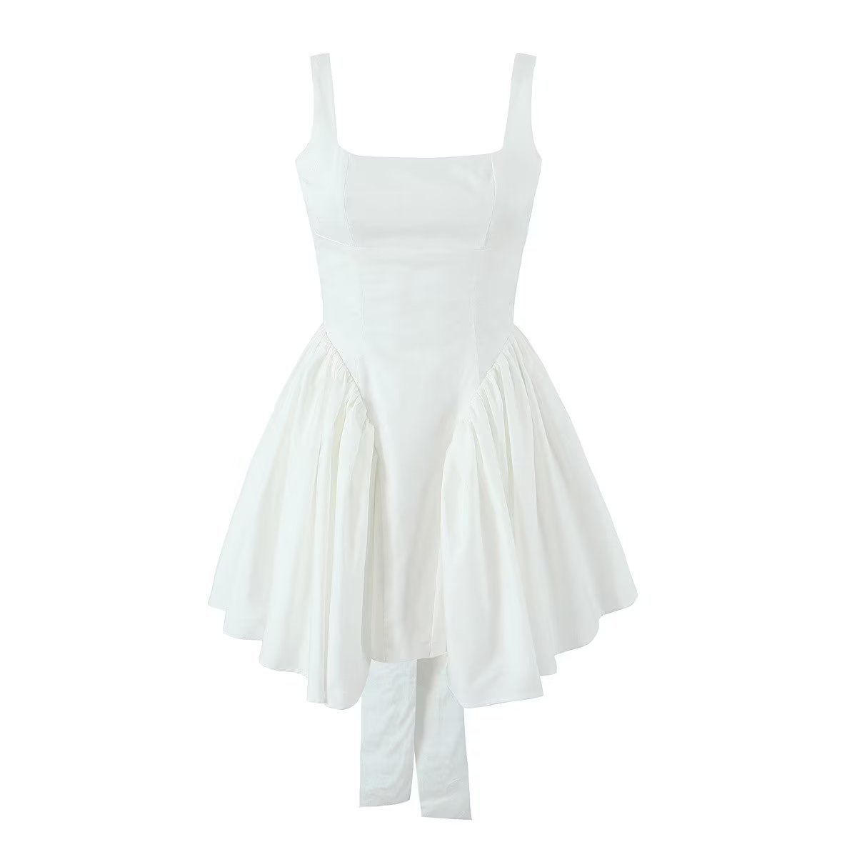 Lace up waist cinched dress
