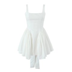 Lace up waist cinched dress