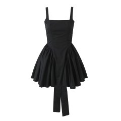 Lace up waist cinched dress