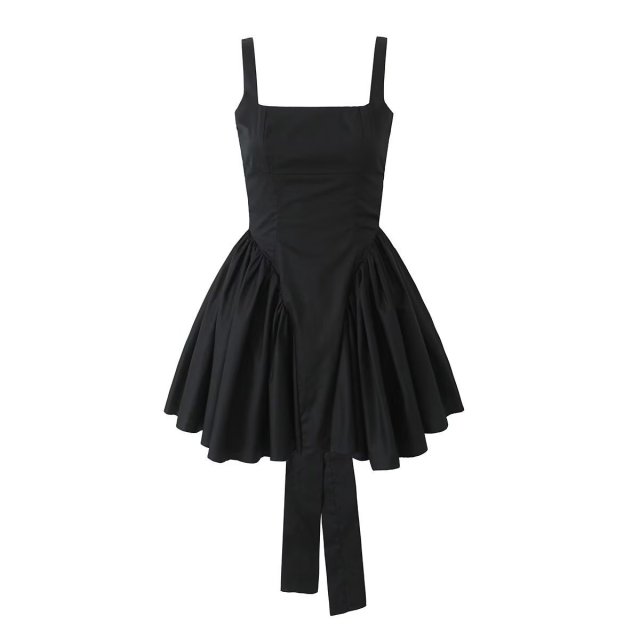 Lace up waist cinched dress