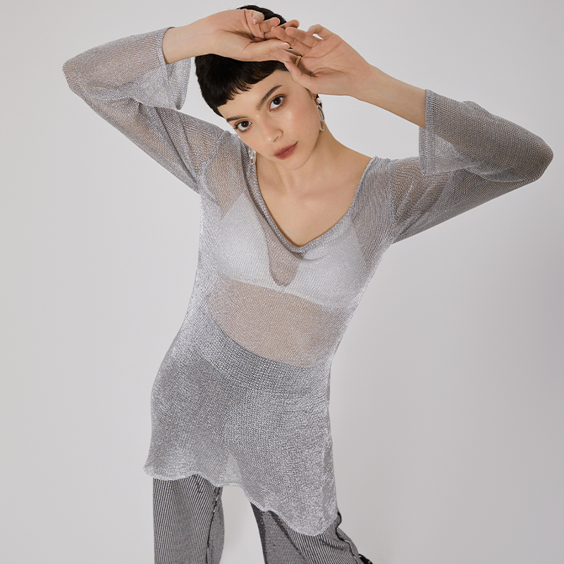 OEM Perspective Pearlescent Long Sleeve Top