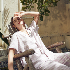 OEM Casual Striped Short Sleeve Suit