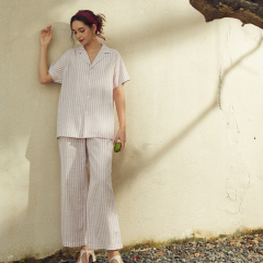 OEM Casual Striped Short Sleeve Suit