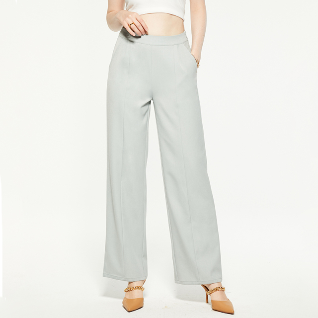 Commuting high waist straight suit pants