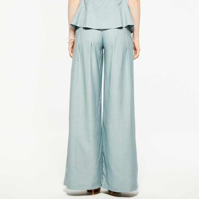 Commuting high waist wide leg suit pants